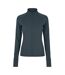 Womens/ladies Core Fitness Track Top Charcoal USA Pro-2