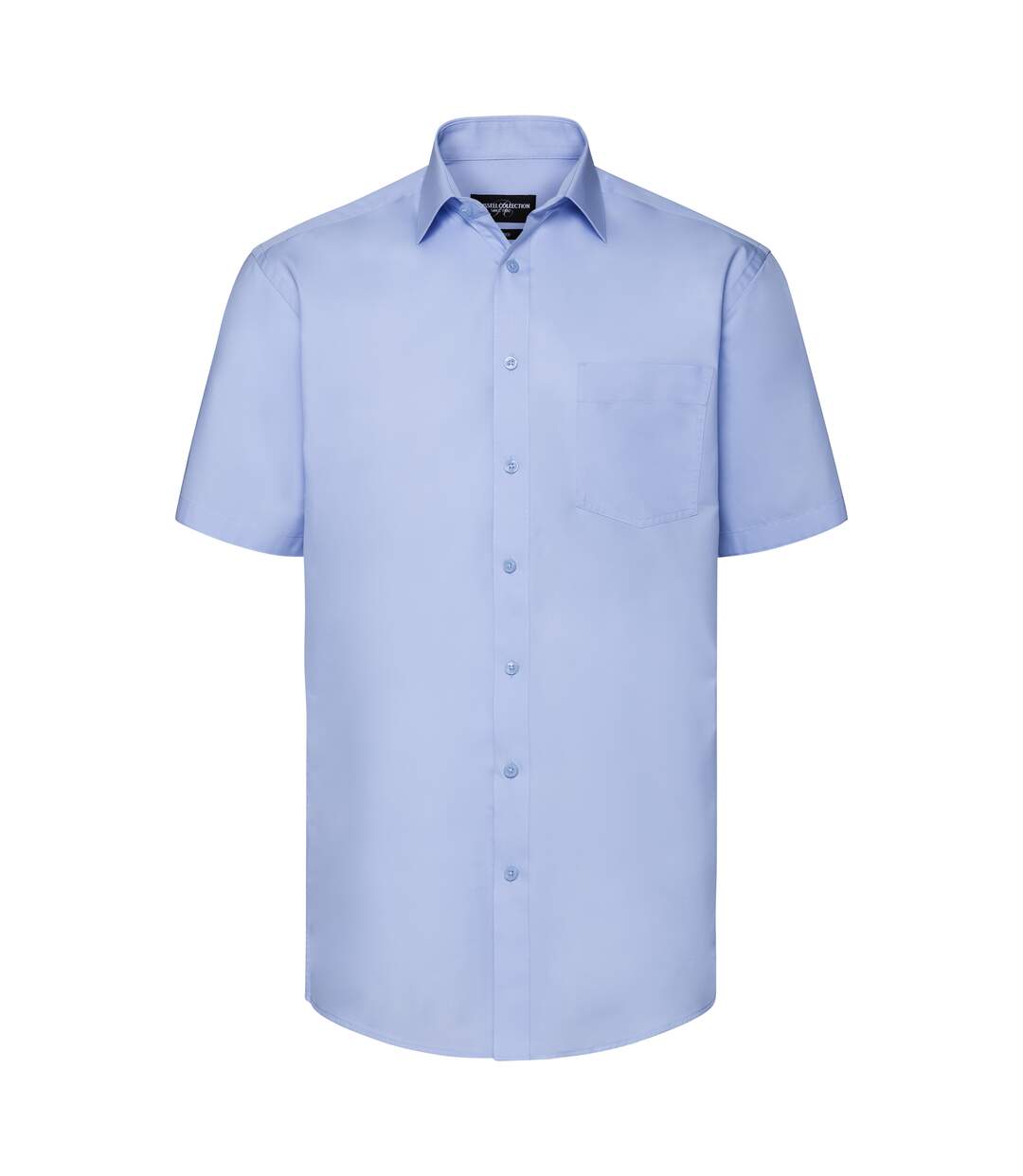 Russell Collection Mens Short Sleeve Tailored Coolmax Shirt (Light Blue) - UTRW7137