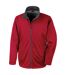 Mens plain soft shell jacket red Result Core-1