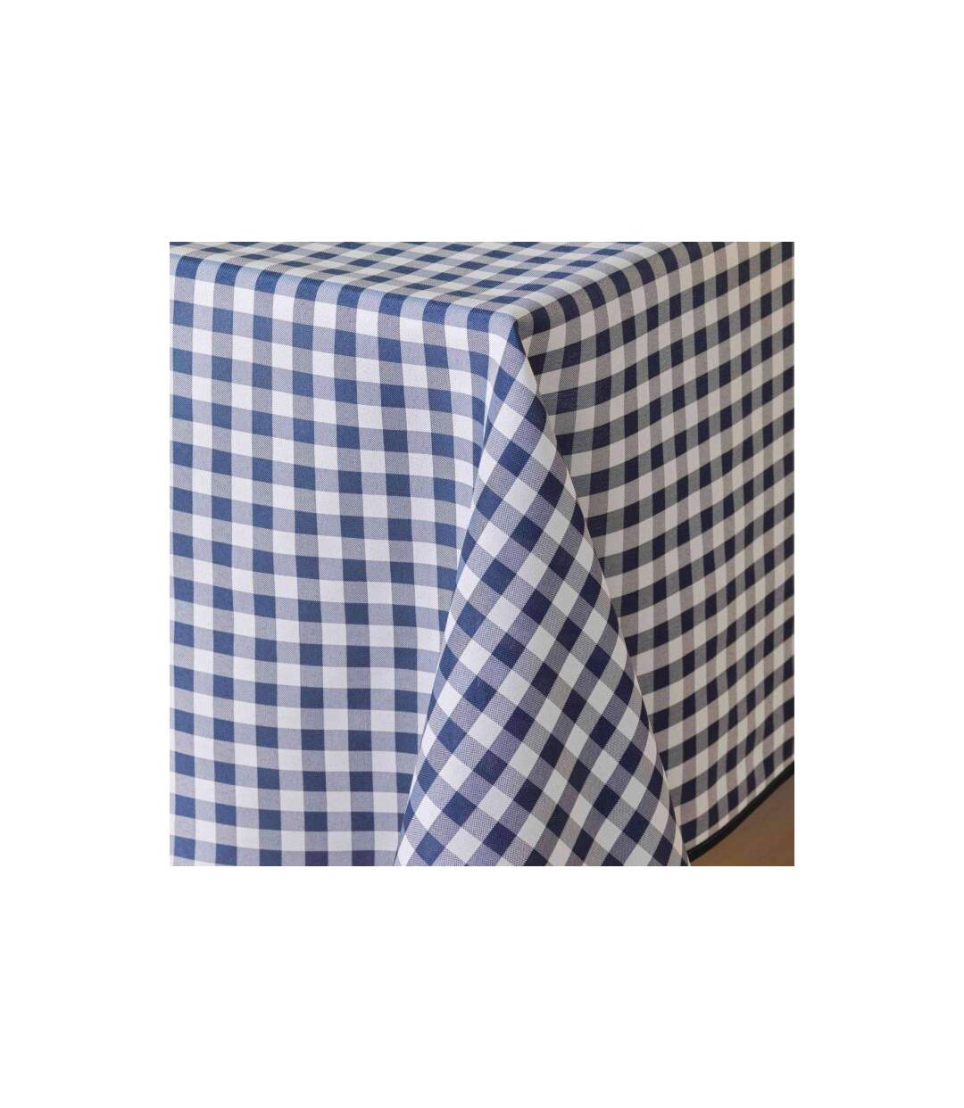 Nappe Antitache Imprimé Vichy 150x240cm Bleu-2