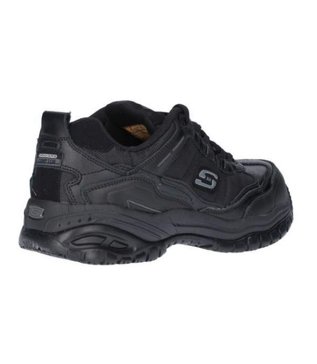 Mens Soft Stride Work Trainer Black Skechers-2