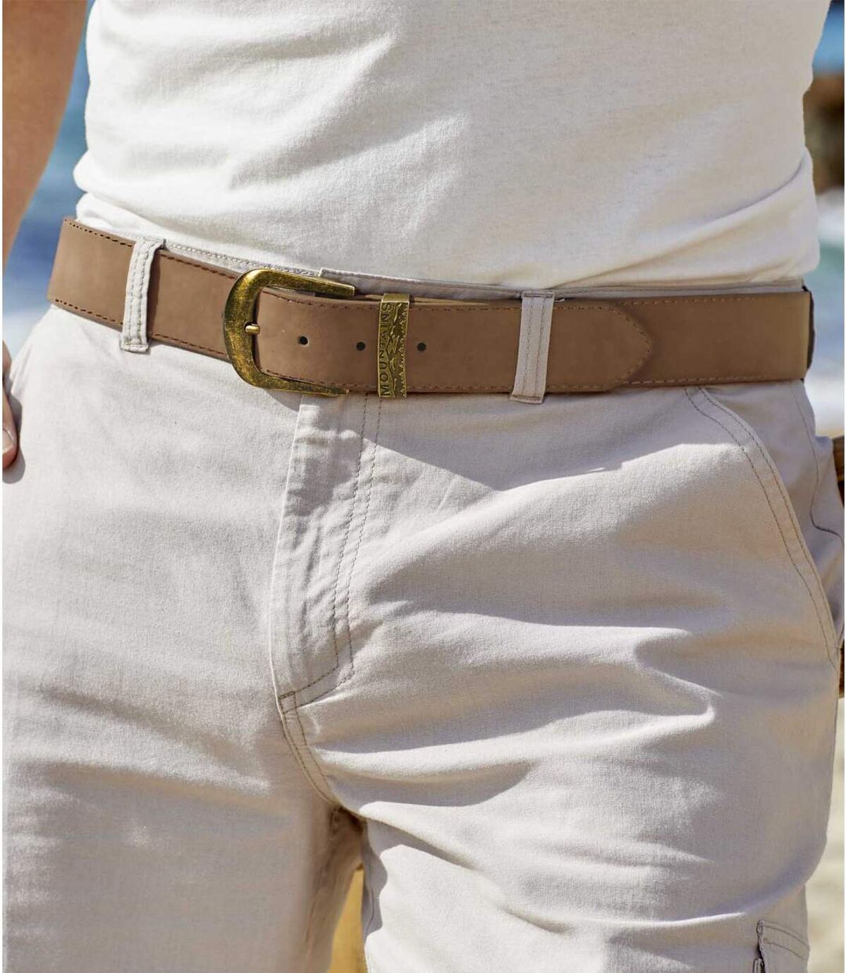 Men's Brown Leather Belt Atlas For Men