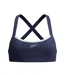 Womens/ladies Textured Cross Back Bikini Top Navy Speedo-1