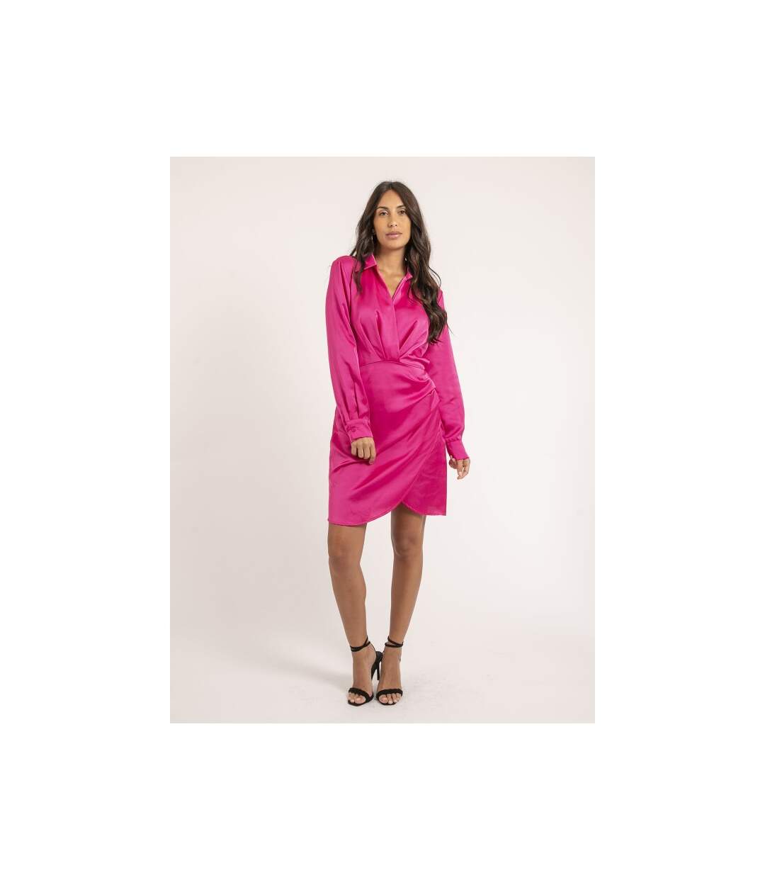 Robe courte satin IDAY - Dona X Lisa-4