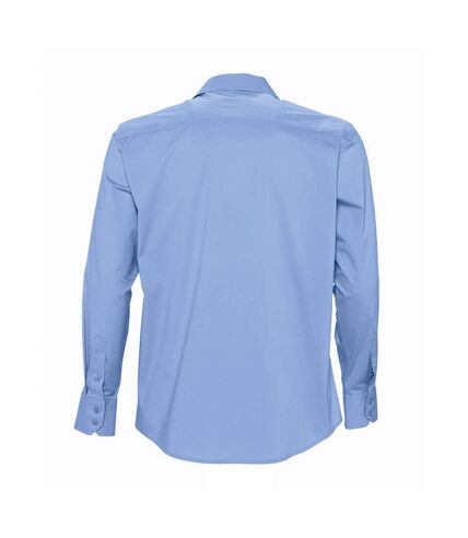 SOLS Mens Brighton Long Sleeve Fitted Work Shirt (Bright Sky) - UTPC337