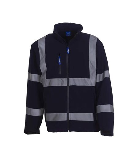Veste Softshell Fluo Homme Bleu Marine Yoko
