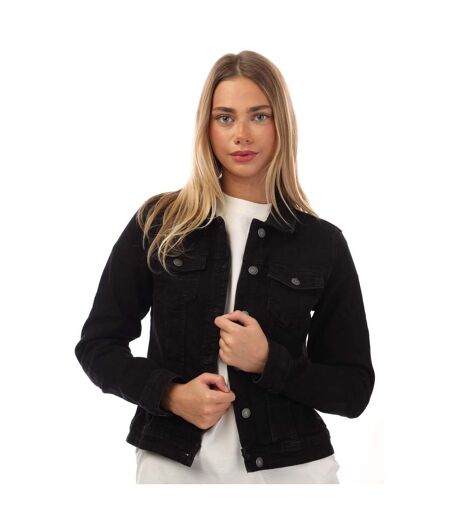 Womens/ladies Wonder Denim Jacket Black Only