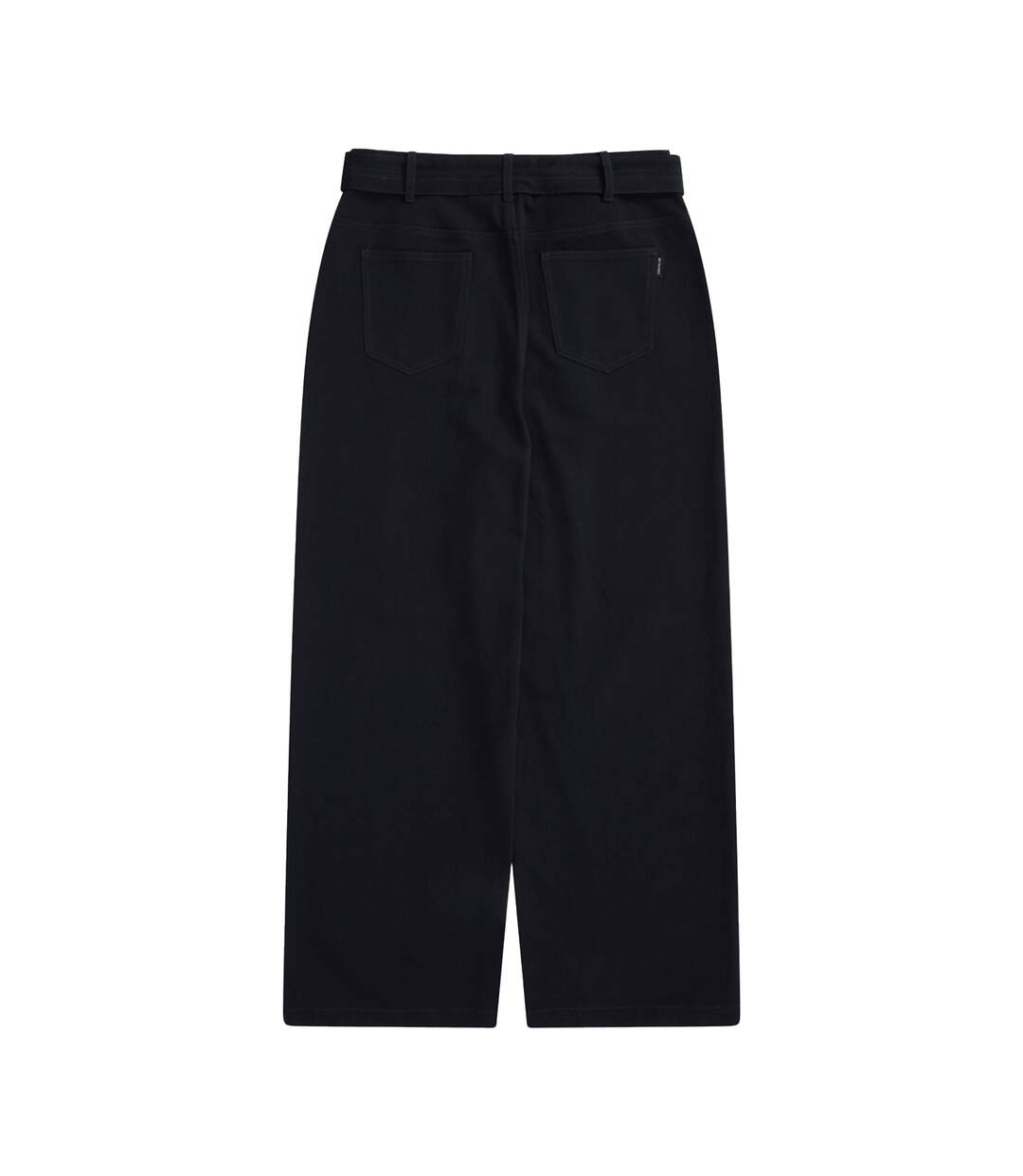 Womens/ladies High Waist Straight Leg Trousers Navy Animal-3