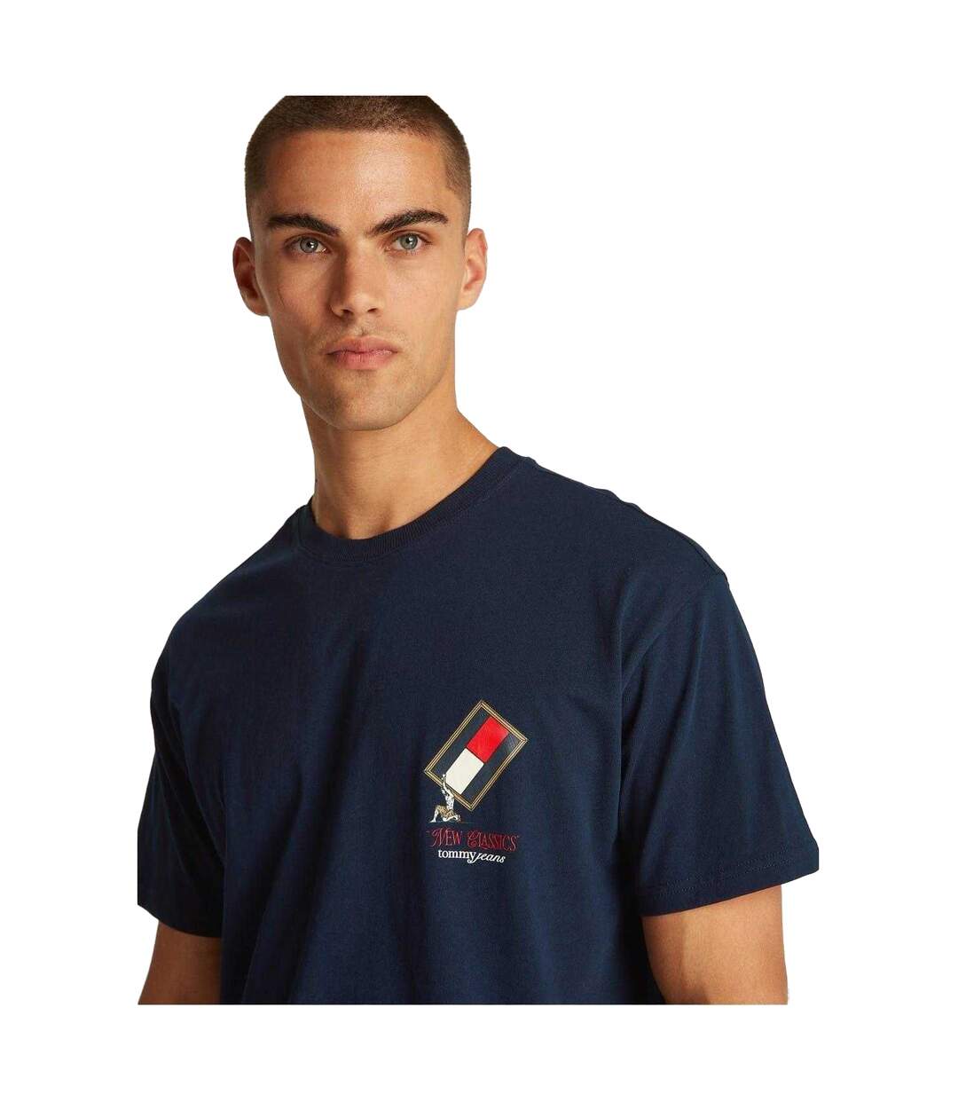 T-shirt Motif/style Fantaisie Homme Bleu Marine Foncé Tommy Jeans-4