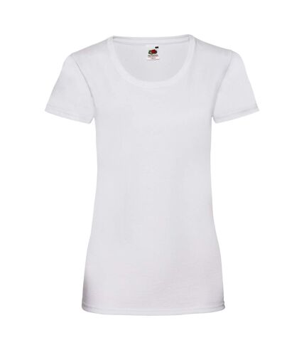 Fruit Of The Loom Ladies/Womens Lady-Fit Valueweight Short Sleeve T-Shirt (White) - UTBC1354