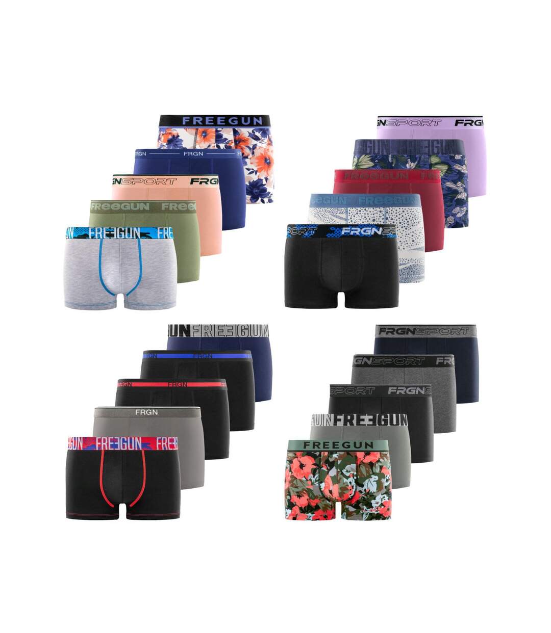 Pack Surprise de 5 Boxers homme en coton Freegun-3