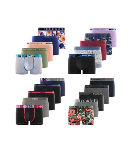 Pack Surprise de 5 Boxers homme en coton Freegun