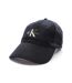 Casquette noire femme calvin klein jeans printed monologo - taille unique-1