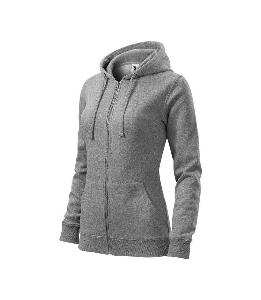 Womens/ladies Trendy Hoodie Grey Malfini-3