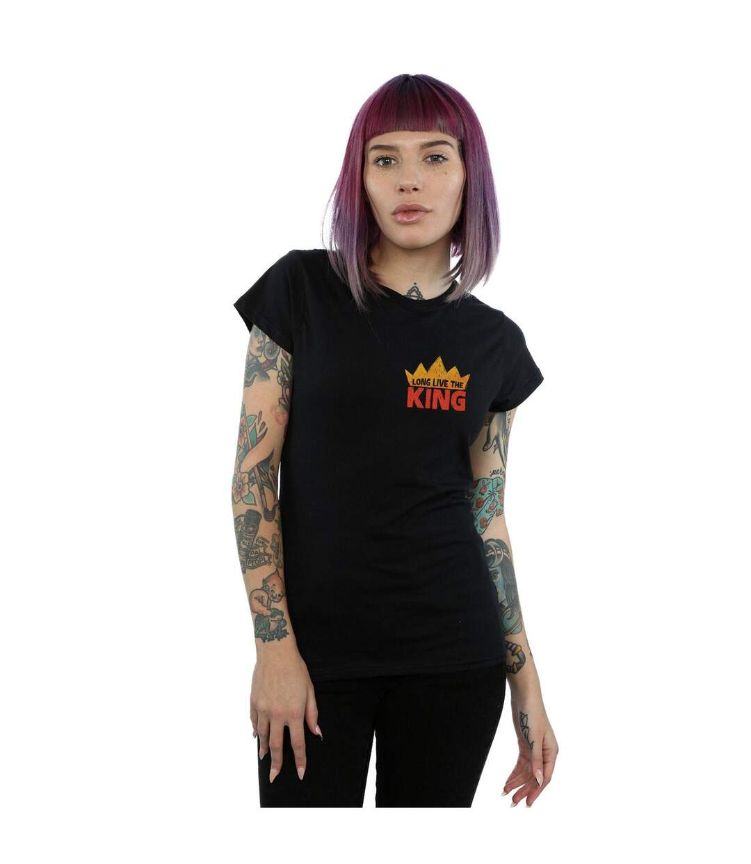 Disney - T-shirt THE LION KING MOVIE LONG LIVE BREAST PRINT - Femme (Noir) - UTBI25115-2