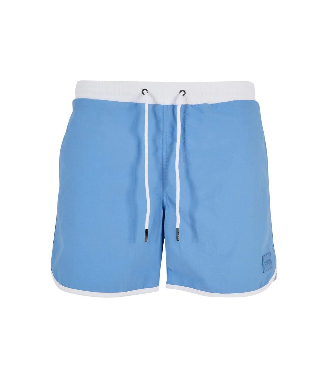 Short De Bain Motif/style Rétro Homme Blanc Bleu Ciel Urban Classics-1