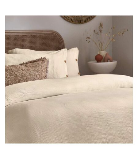 Lark muslin cotton duvet cover set natural Yard