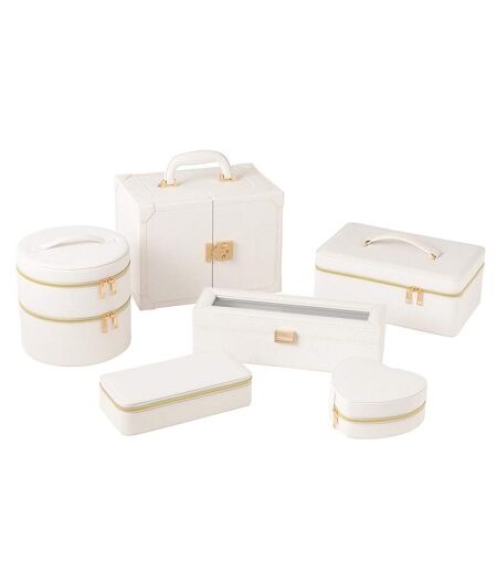 Boîte Ronde Pour Cosmétiques Ericka 19cm Blanc