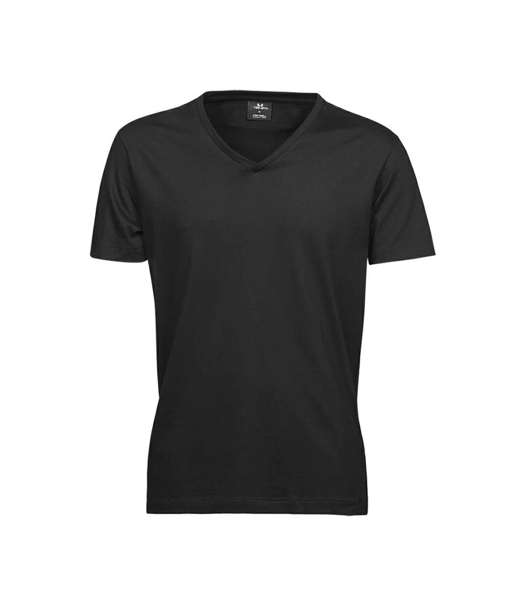 Mens soft touch v neck fashion t-shirt black Tee Jay