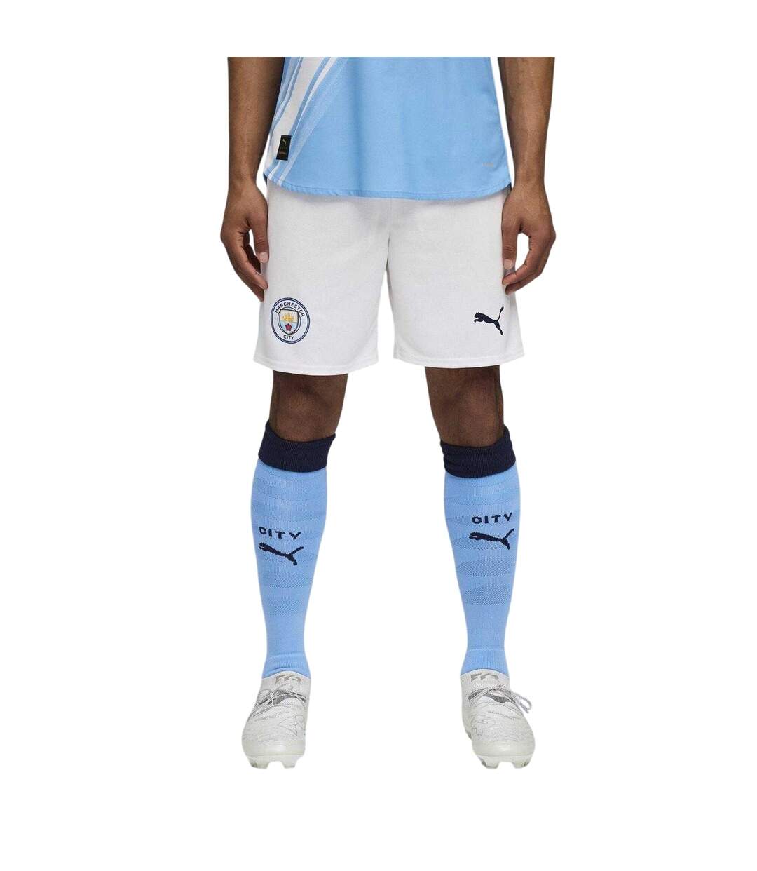 Mens 2025/2026 Manchester City Fc Home Shorts White Puma-1