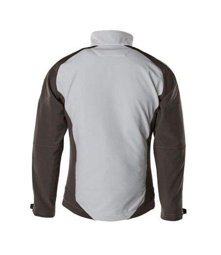 Mens Unique Dresden Soft Shell Jacket White Dark Anthracite Mascot