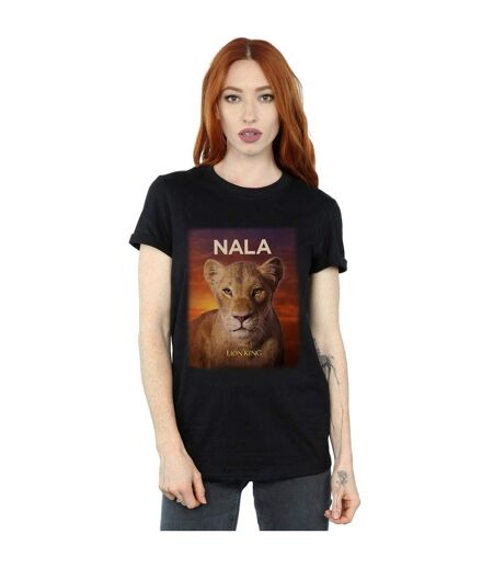 Disney Womens/Ladies The Lion King Movie Nala Poster Cotton Boyfriend T-Shirt (Noir) - UTBI29279