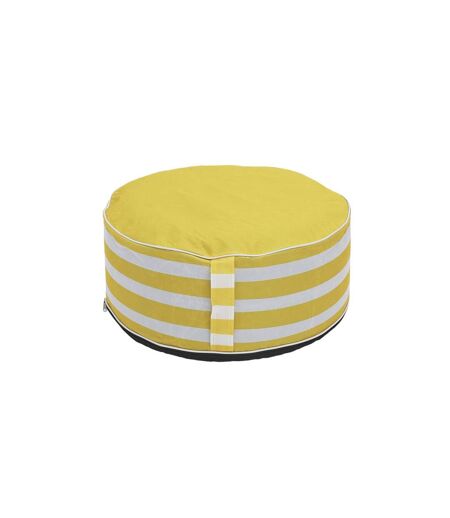 Pouf Gonflable Rayé Bain de Soleil 56cm Jaune