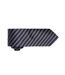 Cravate Rayée Homme Taille Unique Noir Gris Foncé Premier-2