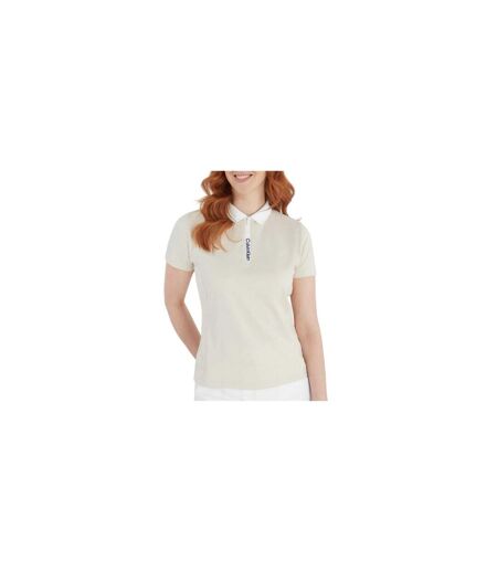 Womens/ladies Regular Polo Shirt Birch Calvin Klein