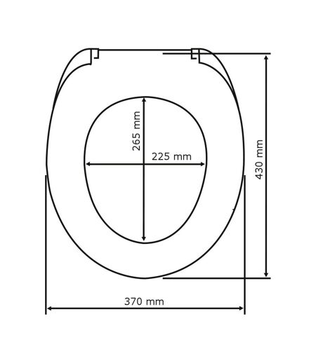 Abattant WC en MDF design bois chêne - Gris