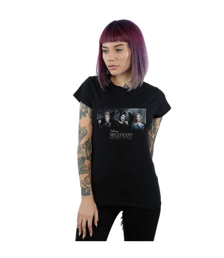 Disney Femme/Ladies Maleficent Mistress Of Evil Character Poster Cotton T-Shirt (Noir) - UTBI30588