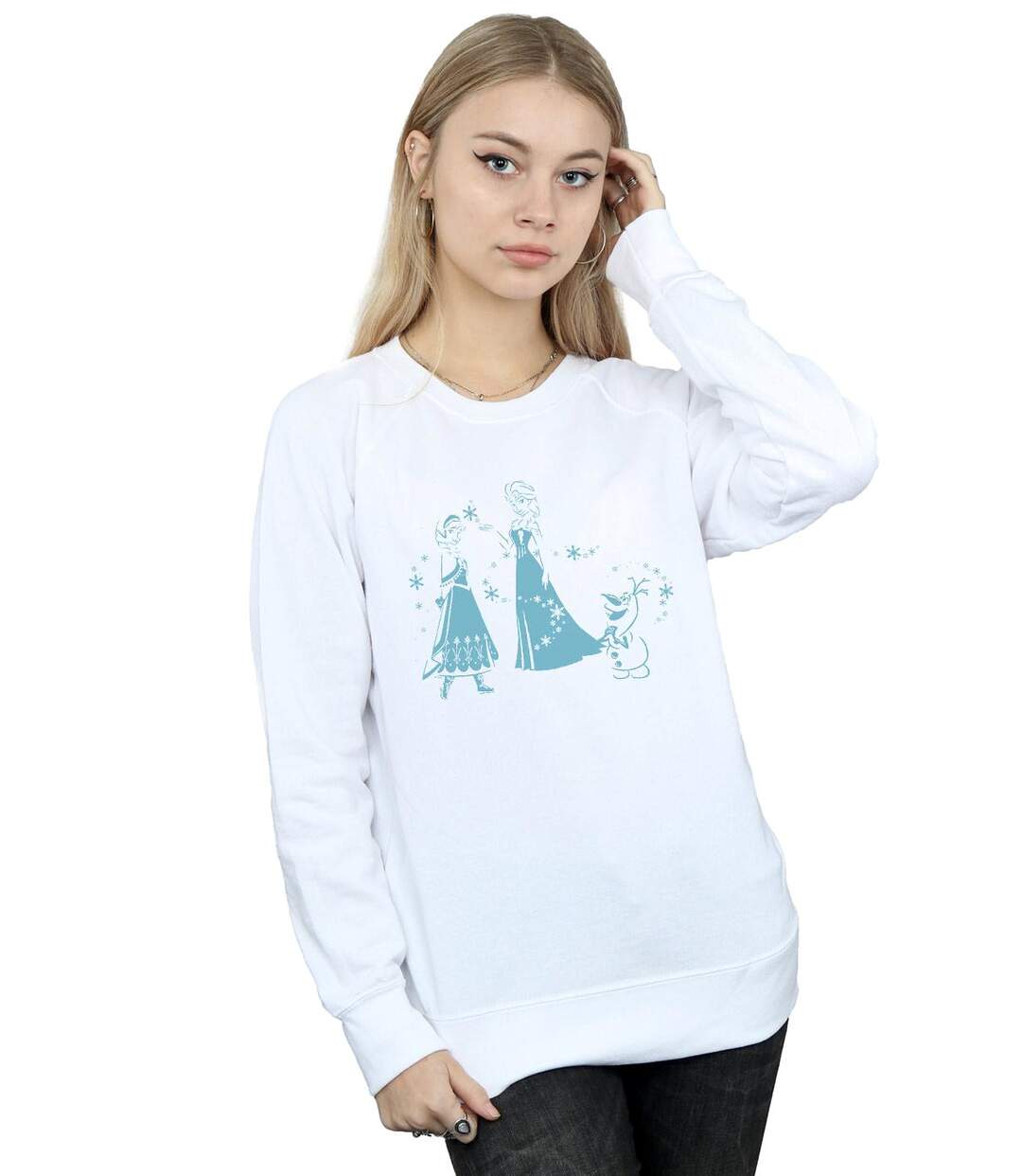 Disney - Sweat FROZEN MAGIC SNOWFLAKES - Femme (Blanc) - UTBI19089-2