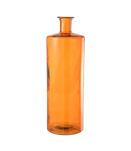 Vase Déco en Verre Bouteille 74cm Orange