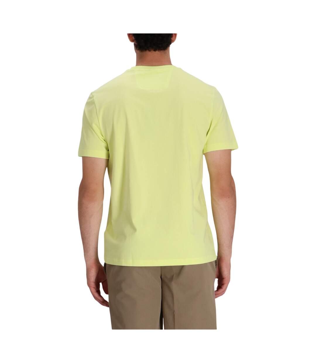 Mens Geometric Stretch Regular T-shirt Green Boss-3
