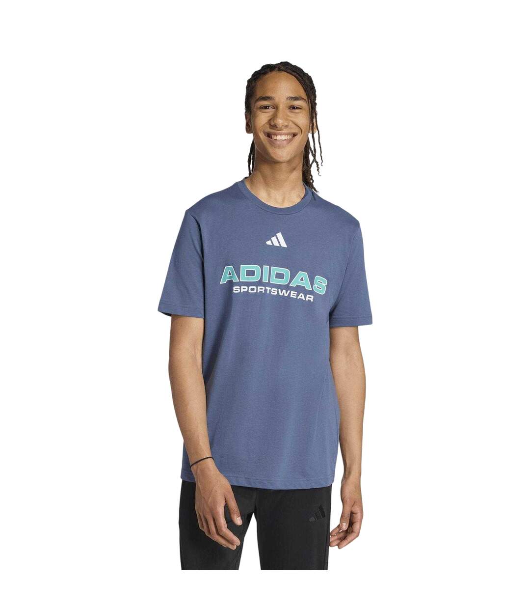 T-shirt Motif/style Linéaire House Of Tiro Homme Bleu Marine Bleu Sarcelle Adidas-4
