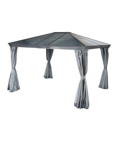 Pergola Belize en aluminium et polycarbonate - L. 360 x 300 cm - Graphite