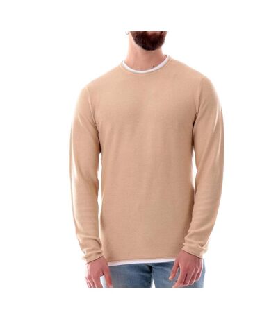 Pull jaune/blanc homme jack & jones jortwinn - l