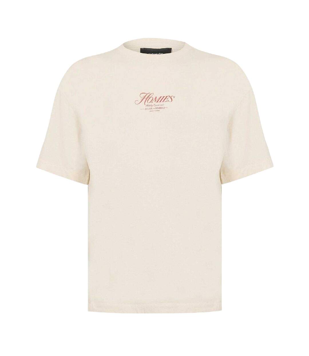 T-shirt Motif/style Imprimé Graphique Piscina Homme Beige Homies Marbella-2