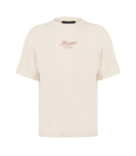 T-shirt Motif/style Imprimé Graphique Piscina Homme Beige Homies Marbella