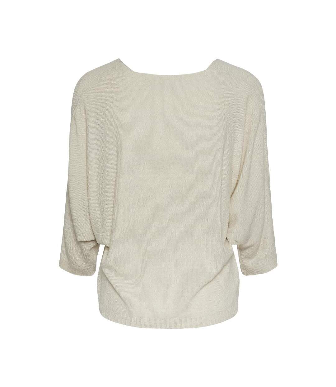 Pull beige femme pieces nuria-2