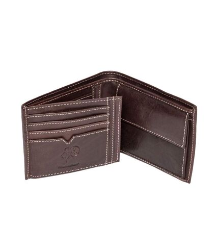 Eastern Counties Leather Mens Mark Trifold Wallet With Coin Pocket (Brown) (One Size) - UTEL323