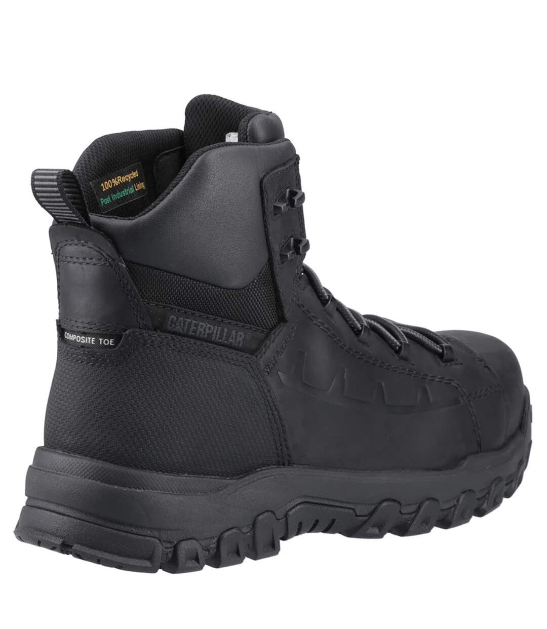 Mens Threshold Rebound Grain Leather Composite Toecap Safety Boots Black Caterpillar-2