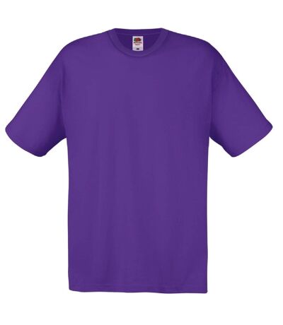Fruit Of The Loom Mens Screen Stars Original Full Cut Short Sleeve T-Shirt (Purple)