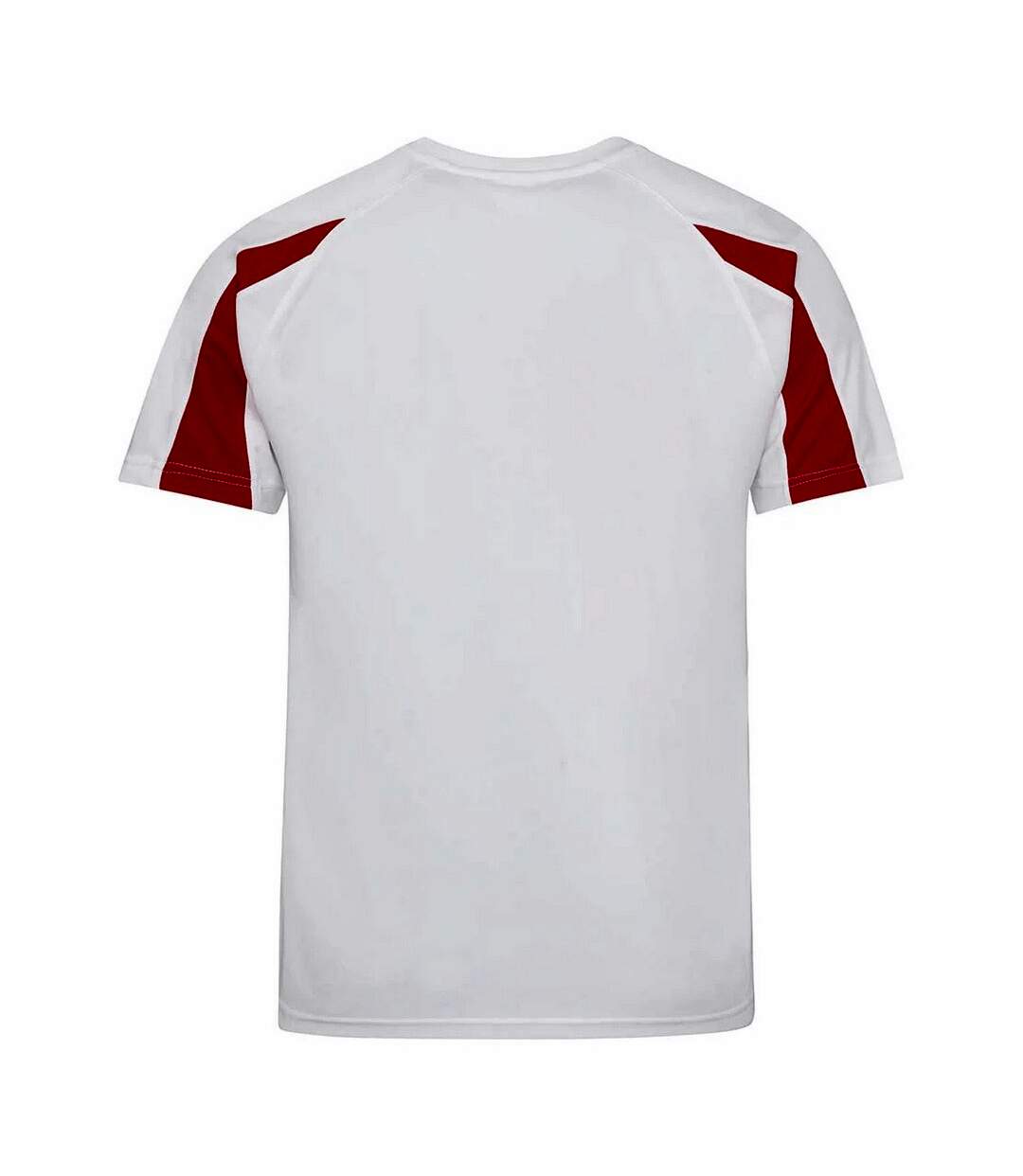 T-shirt homme blanc / rouge feu AWDis Cool-2