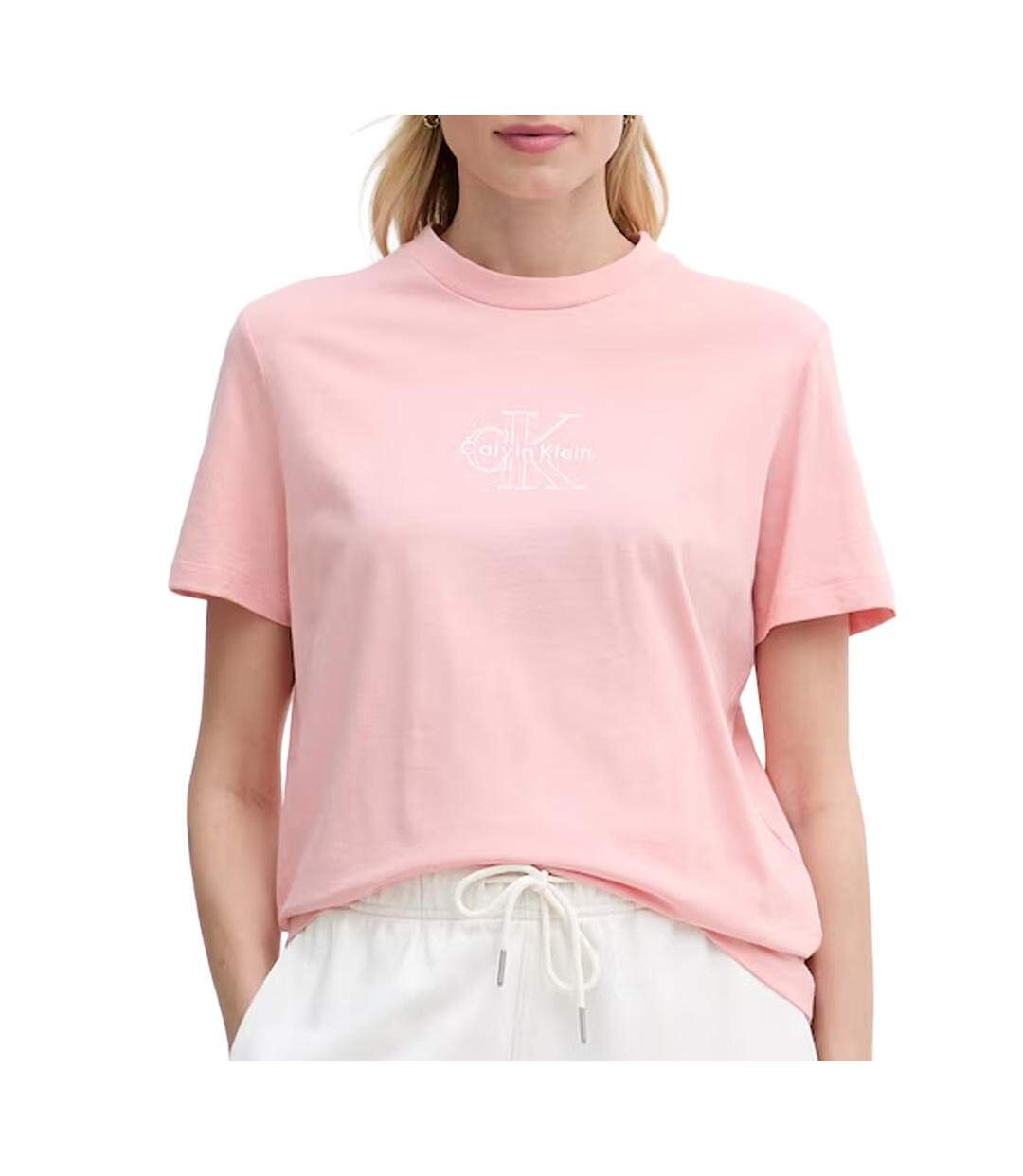 T-Shirt rose femme calvin klein jeans classic-1