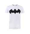 Batman T-shirt en coton monochrome pour hommes (Blanc) - UTTV475