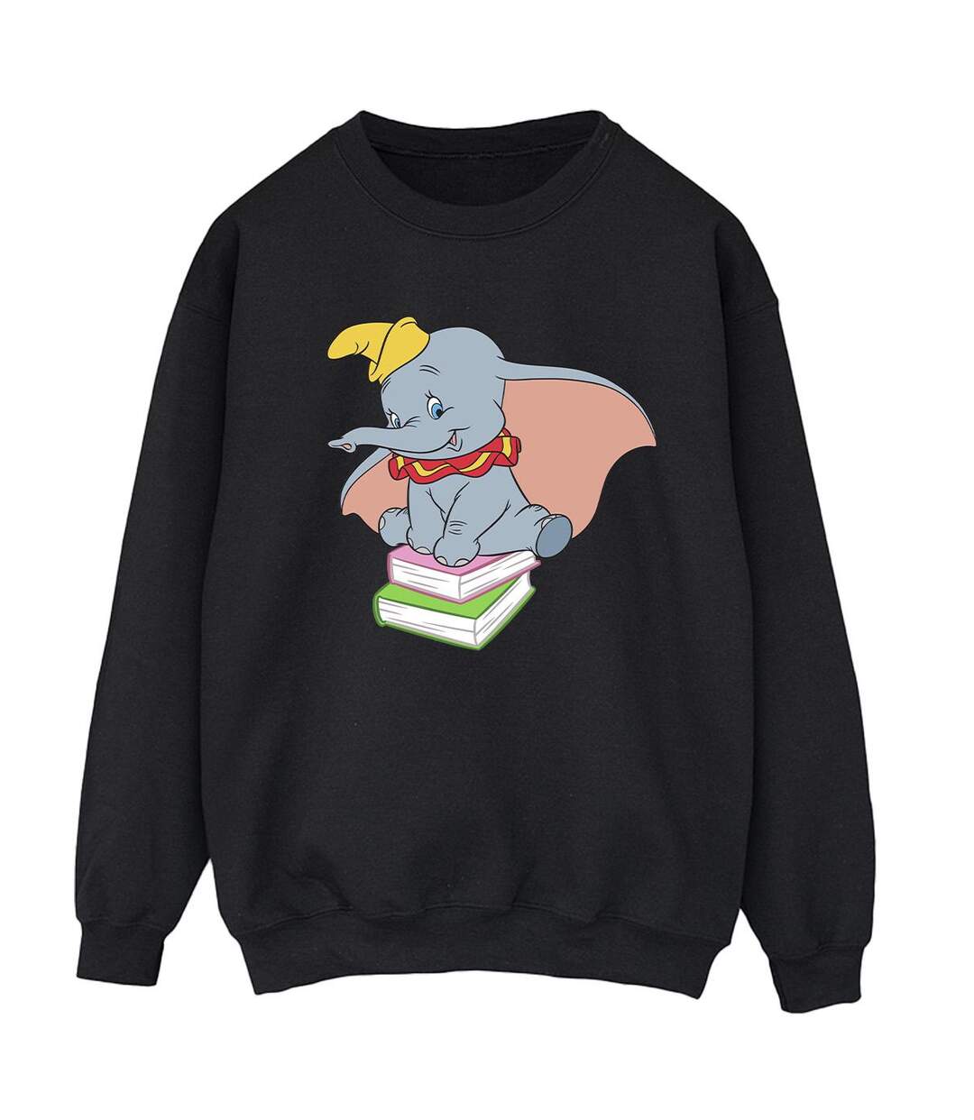 Disney Sweat Womens/Ladies Dumbo Sitting On Books Sweatshirt (Noir) - UTBI15780-1