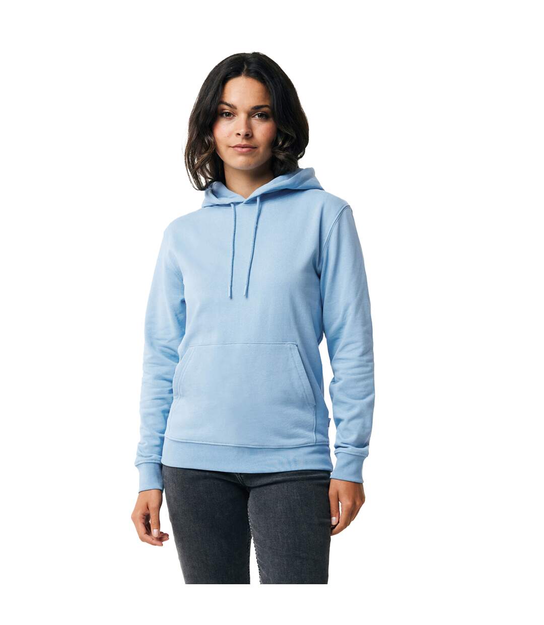 Unisex adult jasper recycled cotton hoodie sky blue Iqoniq-3