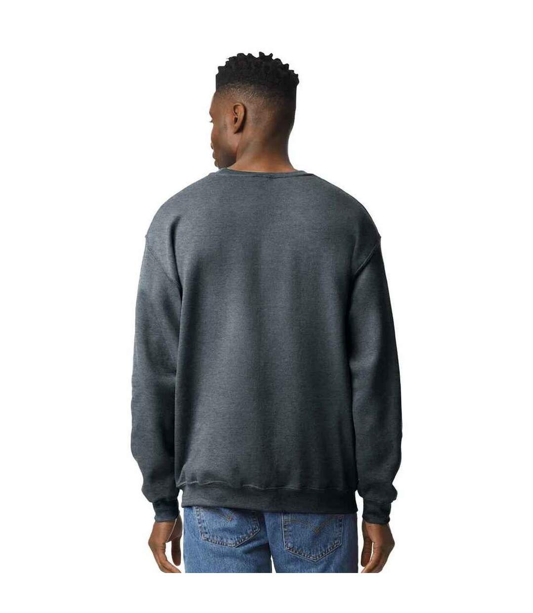 Mens heavy blend sweatshirt dark heather Gildan-2