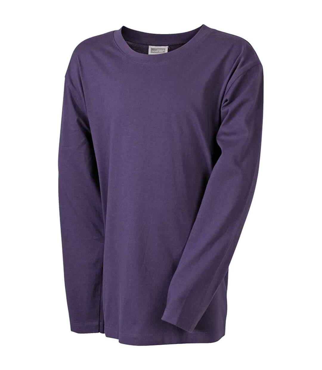 T-shirt manches longues adulte homme coupe droite JN913 - violet aubergine